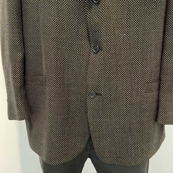 Daniel Hechter Men’s Wool Blazer Sport Coat Jacket Black Pique Size 48R - Picture 4 of 11